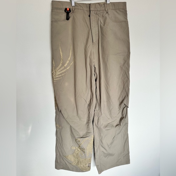Maharishi Tan Cargo Pants with Gold Detailing XL